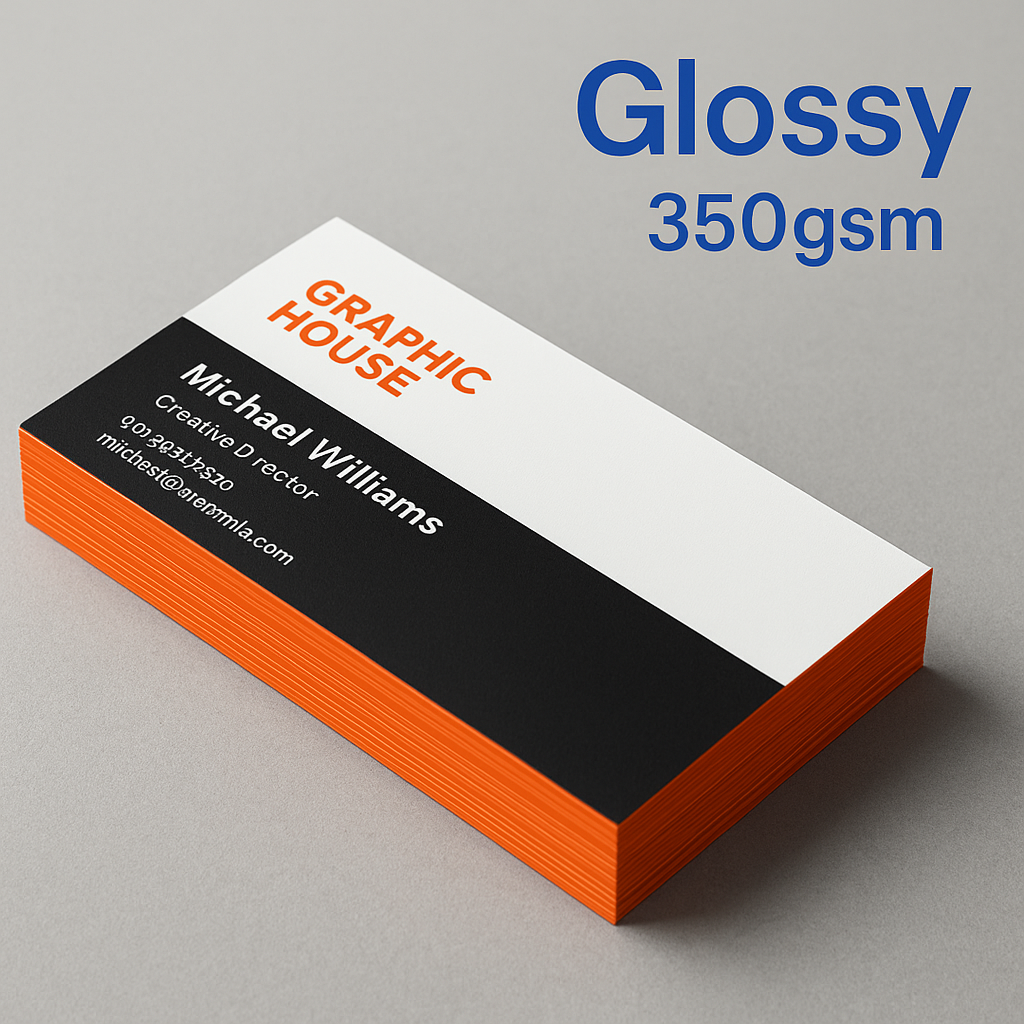 Glossy Laminated Business Cards - 400gsm | Zap Printing Dubai - ZAP PRINTING SOLUTIONS
