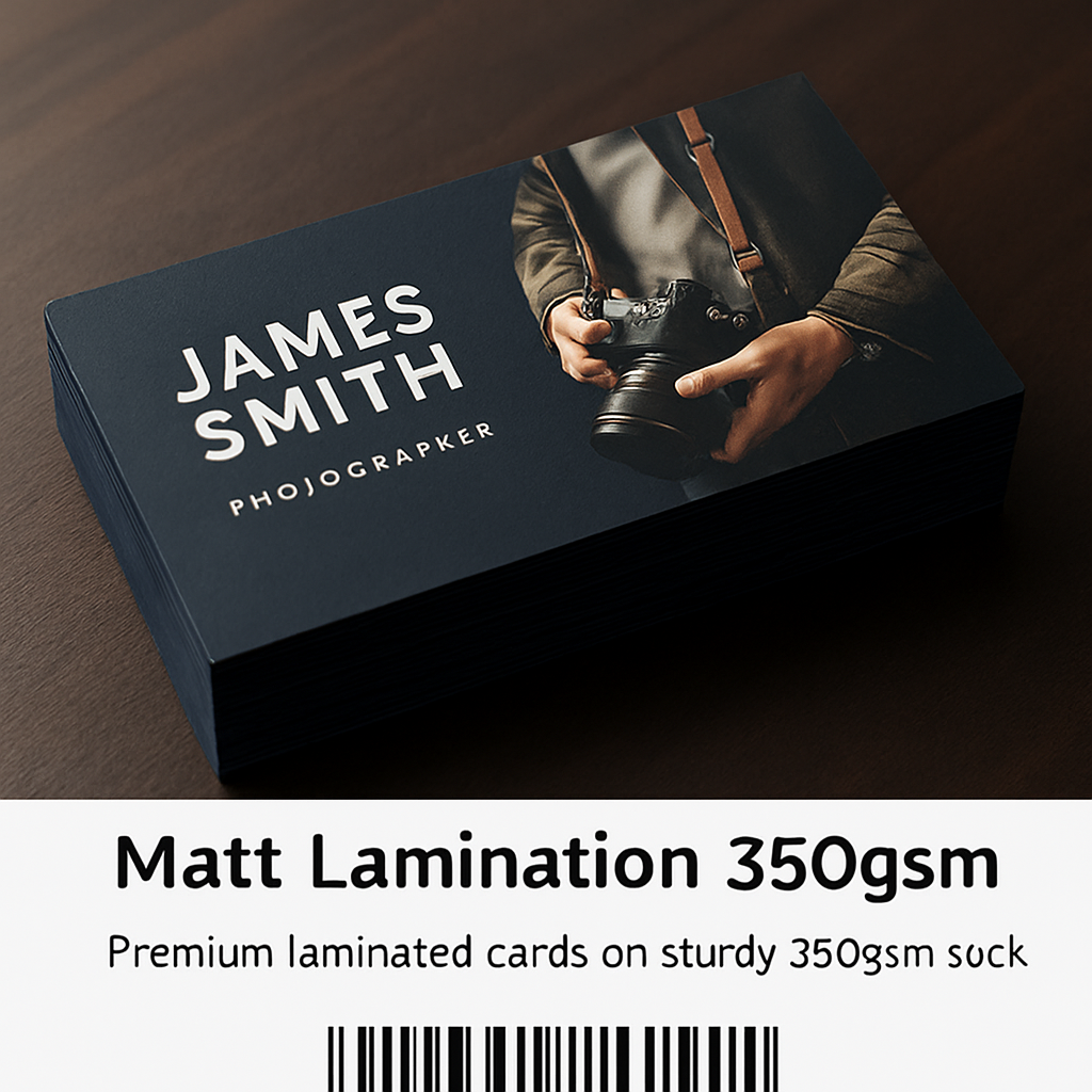 Matt Laminated Business Cards - 350gsm | Zap Printing Dubai - ZAP PRINTING SOLUTIONS