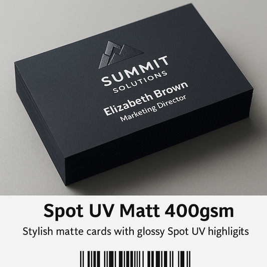 Spot UV Matt Lamination 400gsm | Premium Business Cards Printing UAE