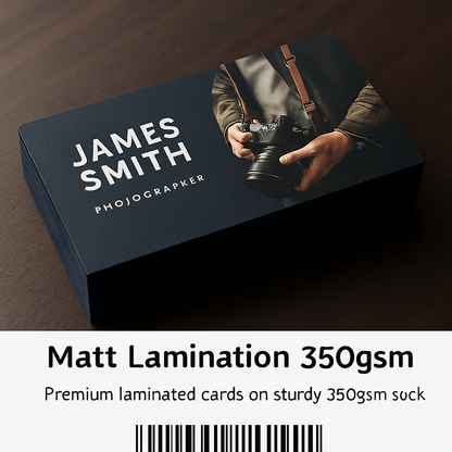 Matt Laminated Business Cards - 350gsm | Zap Printing Dubai - ZAP PRINTING SOLUTIONS 