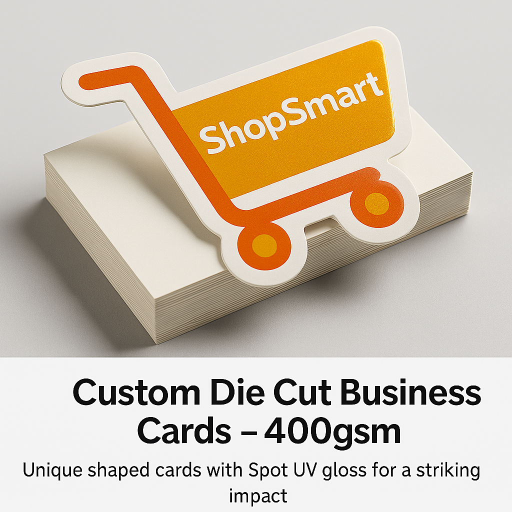 Custom Die Cut Matt Lamination 400gsm | Premium Business Cards Printing UAE