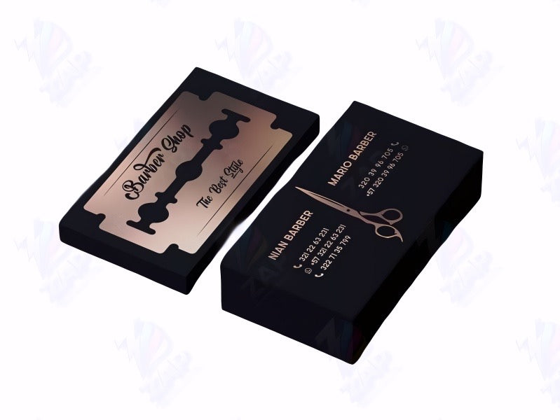 Custom Die Cut Gold Foil Spot UV Matt Lamination 400gsm | Premium Business Cards Printing UAE