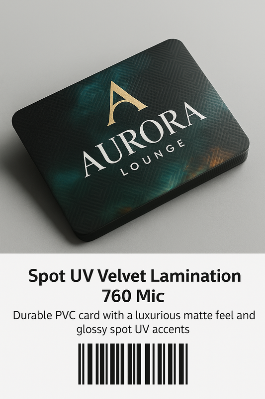 Rounded Corner Gold Foil Spot UV Velvet Laminated Business Cards