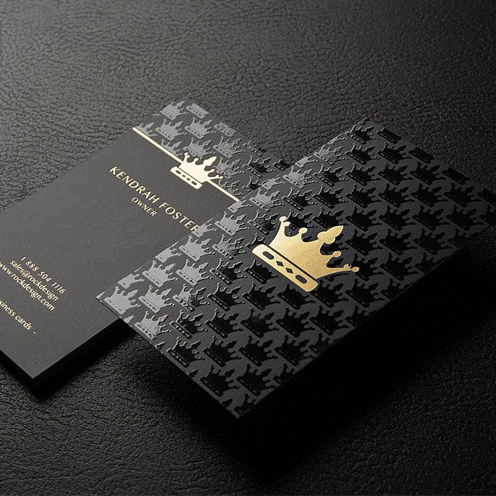 Rounded Corner Gold Foil Spot UV Velvet | Premium Business Cards Printing UAE