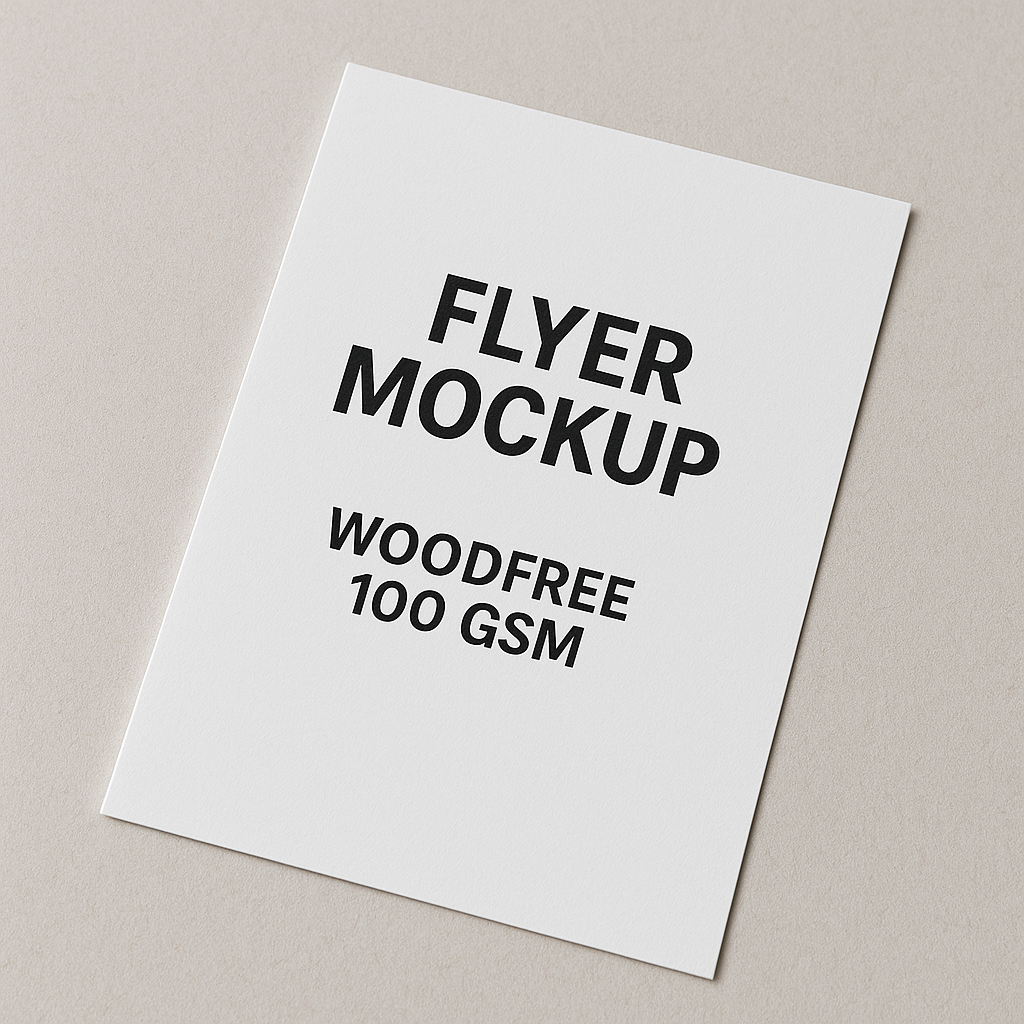 Flyer - Woodfree 100gsm - Front and Back - A4 - 5000